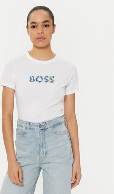 BOSS - Bluzka damska wiosenna ze sklepu: MODIVO w kategorii: Bluzki damskie - zdjęcie WP-EBWP-BKLVO-LN0_0000304914645