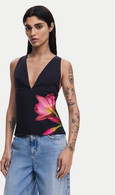 Bluzka damska Desigual ze sklepu: MODIVO w kategorii: Bluzki damskie - zdjęcie WP-EBWP-BKLVO-LN0_0000304938344