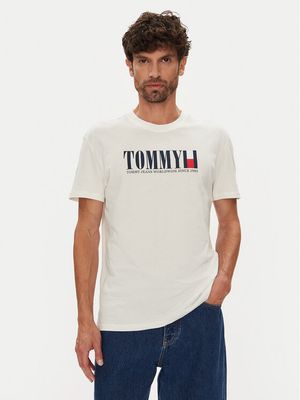 T-shirt męski młodzieżowy w stylu klasycznym Tommy Jeans ze sklepu: MODIVO w kategorii: T-shirty męskie - zdjęcie WP-EBWP-BKLVO-LN0_0000305035318