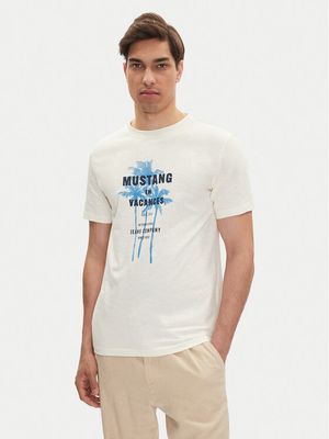 T-shirt męski na lato Mustang ze sklepu: MODIVO w kategorii: T-shirty męskie - zdjęcie WP-EBWP-BKLVO-LN0_0000305070111