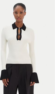 Sweter damski gładki HUGO ze sklepu: MODIVO w kategorii: Swetry damskie - zdjęcie WP-EBWP-BKLVO-LN0_0000305207081