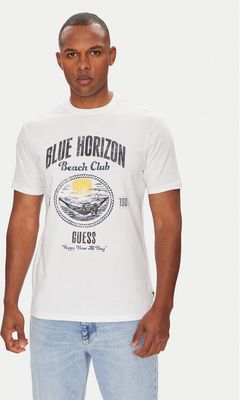 T-shirt męski na wiosnę Guess ze sklepu: MODIVO w kategorii: T-shirty męskie - zdjęcie WP-EBWP-BKLVO-LN0_0000305230881