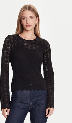 Bluzka damska jesienna Guess ze sklepu: MODIVO w kategorii: Bluzki damskie - zdjęcie WP-EBWP-BKLVO-LN0_0000305463548