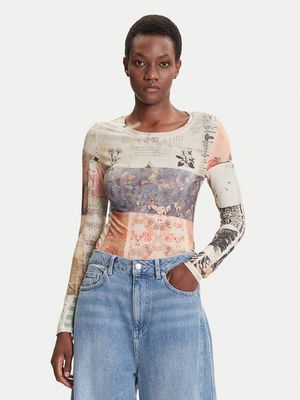 Bluzka damska w stylu boho Desigual ze sklepu: MODIVO w kategorii: Bluzki damskie - zdjęcie WP-EBWP-BKLVO-LN0_0000305498366