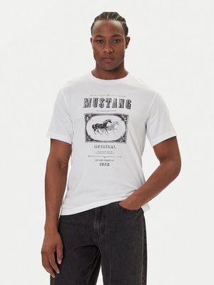 T-shirt męski letni Mustang ze sklepu: MODIVO w kategorii: T-shirty męskie - zdjęcie WP-EBWP-BKLVO-LN0_0000305510846