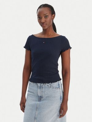 Tommy Jeans - Bluzka damska wiosenna casualowa ze sklepu: MODIVO w kategorii: Bluzki damskie - zdjęcie WP-EBWP-BKLVO-LN0_0000305563897
