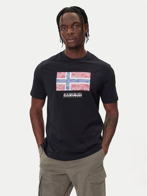 T-shirt męski letni Napapijri ze sklepu: MODIVO w kategorii: T-shirty męskie - zdjęcie WP-EBWP-BKLVO-LN0_0000305572813