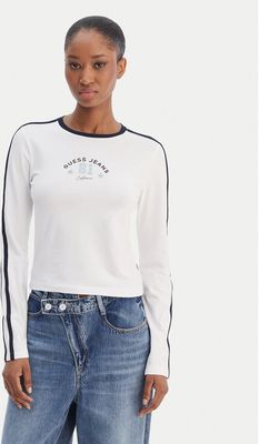 Bluzka damska casual Guess Jeans ze sklepu: MODIVO w kategorii: Bluzki damskie - zdjęcie WP-EBWP-BKLVO-LN0_0000305721044