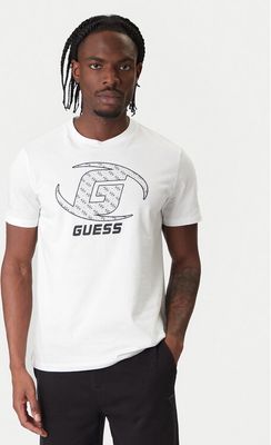 T-shirt męski na wiosnę młodzieżowy Guess ze sklepu: MODIVO w kategorii: T-shirty męskie - zdjęcie WP-EBWP-BKLVO-LN0_0000305723154