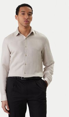 Koszula męska casual Calvin Klein ze sklepu: MODIVO w kategorii: Koszule męskie - zdjęcie WP-EBWP-BKLVO-LN0_0000305752833