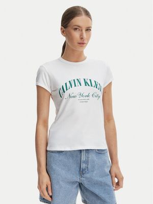 Bluzka damska na wiosnę Calvin Klein Jeans ze sklepu: MODIVO w kategorii: Bluzki damskie - zdjęcie WP-EBWP-BKLVO-LN0_0000305761736