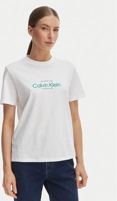 Bluzka damska wiosenna Calvin Klein Jeans ze sklepu: MODIVO w kategorii: Bluzki damskie - zdjęcie WP-EBWP-BKLVO-LN0_0000305761750