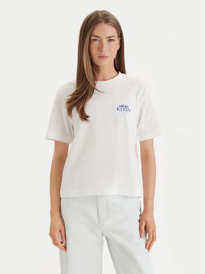 Bluzka damska na lato Calvin Klein Jeans ze sklepu: MODIVO w kategorii: Bluzki damskie - zdjęcie WP-EBWP-BKLVO-LN0_0000305762788