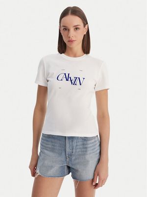 Bluzka damska casual z napisami Calvin Klein Jeans ze sklepu: MODIVO w kategorii: Bluzki damskie - zdjęcie WP-EBWP-BKLVO-LN0_0000305771742