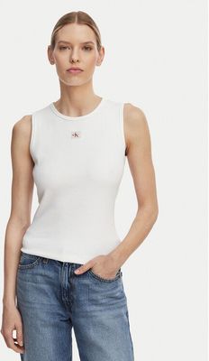 Bluzka damska gładka Calvin Klein Jeans ze sklepu: MODIVO w kategorii: Bluzki damskie - zdjęcie WP-EBWP-BKLVO-LN0_0000305772480