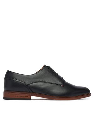 Buty eleganckie męskie jesienne Tommy Hilfiger ze sklepu: MODIVO w kategorii: Buty eleganckie męskie - zdjęcie WP-EBWP-BKLVO-LN0_0000305779281