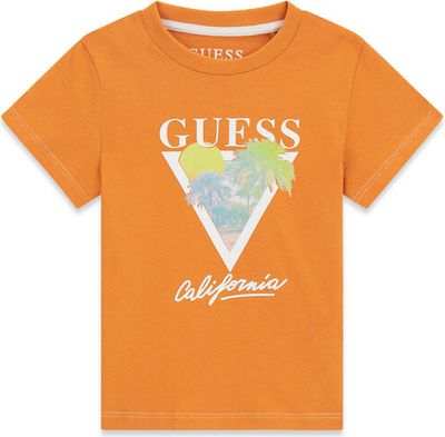 Guess - T-shirt chłopięce z napisami ze sklepu: MODIVO w kategorii: T-shirty chłopięce - zdjęcie WP-EBWP-BKLVO-LN0_0000305891860