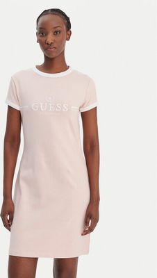 Sukienka z napisami Guess ze sklepu: MODIVO w kategorii: Sukienki - zdjęcie WP-EBWP-BKLVO-LN0_0000305893031