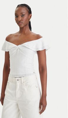 Bluzka damska wiosenna Guess ze sklepu: MODIVO w kategorii: Bluzki damskie - zdjęcie WP-EBWP-BKLVO-LN0_0000305898449