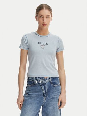 Bluzka damska na wiosnę Guess Jeans ze sklepu: MODIVO w kategorii: Bluzki damskie - zdjęcie WP-EBWP-BKLVO-LN0_0000305898623