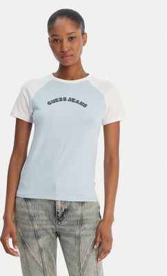 Bluzka damska na wiosnę w stylu młodzieżowym Guess Jeans ze sklepu: MODIVO w kategorii: Bluzki damskie - zdjęcie WP-EBWP-BKLVO-LN0_0000305898630