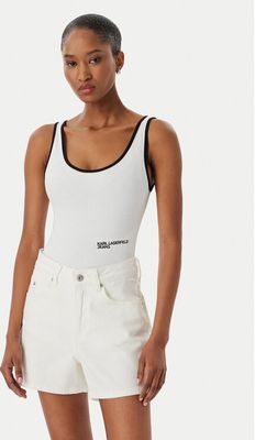 Bluzka damska Karl Lagerfeld Jeans ze sklepu: MODIVO w kategorii: Bluzki damskie - zdjęcie WP-EBWP-BKLVO-LN0_0000305917638