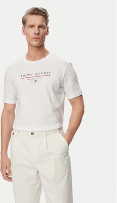 T-shirt męski w stylu klasycznym Tommy Hilfiger ze sklepu: MODIVO w kategorii: T-shirty męskie - zdjęcie WP-EBWP-BKLVO-LN0_0000305945075