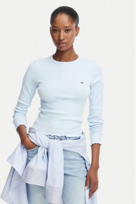 Bluzka damska na wiosnę Tommy Jeans ze sklepu: MODIVO w kategorii: Bluzki damskie - zdjęcie WP-EBWP-BKLVO-LN0_0000305948731