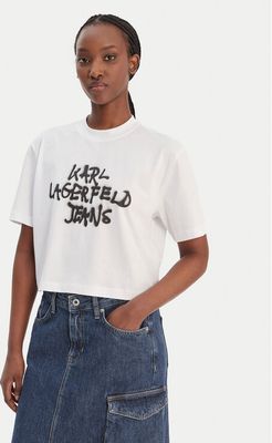 Bluzka damska Karl Lagerfeld Jeans ze sklepu: MODIVO w kategorii: Bluzki damskie - zdjęcie WP-EBWP-BKLVO-LN0_0000305965530