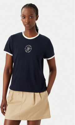 Bluzka damska elegancka Tommy Hilfiger ze sklepu: MODIVO w kategorii: Bluzki damskie - zdjęcie WP-EBWP-BKLVO-LN0_0000305978073
