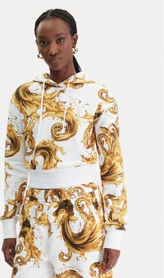 Bluza damska młodzieżowa jesienna Versace Jeans Couture ze sklepu: MODIVO w kategorii: Bluzy damskie - zdjęcie WP-EBWP-BKLVO-LN0_0000306022737
