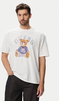 Guess - T-shirt męski młodzieżowy ze sklepu: MODIVO w kategorii: T-shirty męskie - zdjęcie WP-EBWP-BKLVO-LN0_0000306143005
