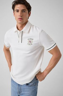 T-shirt męski casual Guess ze sklepu: MODIVO w kategorii: T-shirty męskie - zdjęcie WP-EBWP-BKLVO-LN0_0000306143302