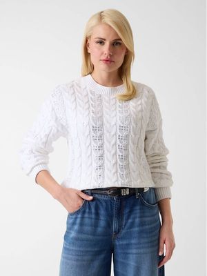 Sweter damski Guess ze sklepu: MODIVO w kategorii: Swetry damskie - zdjęcie WP-EBWP-BKLVO-LN0_0000306150744