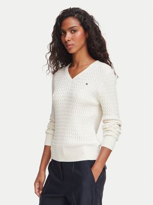 Sweter damski klasyczny casualowy Tommy Hilfiger ze sklepu: MODIVO w kategorii: Swetry damskie - zdjęcie WP-EBWP-BKLVO-LN0_0000306175976