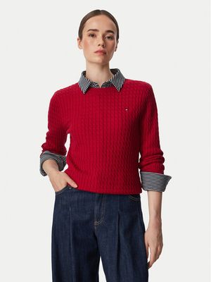 Sweter damski klasyczny casual Tommy Hilfiger ze sklepu: MODIVO w kategorii: Swetry damskie - zdjęcie WP-EBWP-BKLVO-LN0_0000306176034