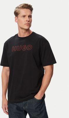 T-shirt męski na lato HUGO ze sklepu: MODIVO w kategorii: T-shirty męskie - zdjęcie WP-EBWP-BKLVO-LN0_0000306198227