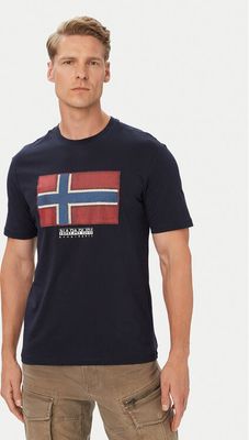 Napapijri - T-shirt męski letni ze sklepu: MODIVO w kategorii: T-shirty męskie - zdjęcie WP-EBWP-BKLVO-LN0_0000306324947
