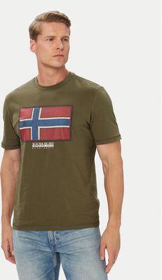 T-shirt męski letni Napapijri ze sklepu: MODIVO w kategorii: T-shirty męskie - zdjęcie WP-EBWP-BKLVO-LN0_0000306325036