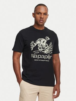 T-shirt męski na lato Napapijri ze sklepu: MODIVO w kategorii: T-shirty męskie - zdjęcie WP-EBWP-BKLVO-LN0_0000306325418