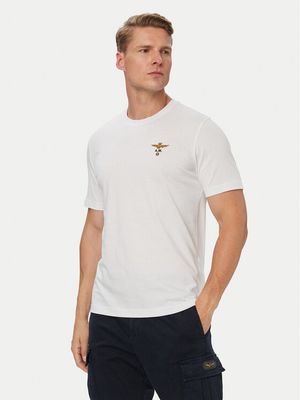 T-shirt męski casual Aeronautica Militare ze sklepu: MODIVO w kategorii: T-shirty męskie - zdjęcie WP-EBWP-BKLVO-LN0_0000306524408