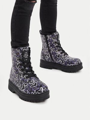 Buty zimowe dziecięce na zimę DeeZee ze sklepu: MODIVO w kategorii: Buty zimowe dziecięce - zdjęcie WP-EBWP-BKLVO-LN0_5906751326121