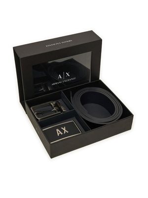 Pasek elegancki Armani Exchange ze sklepu: MODIVO w kategorii: Paski męskie - zdjęcie WP-EBWP-BKLVO-LN0_8059650306644