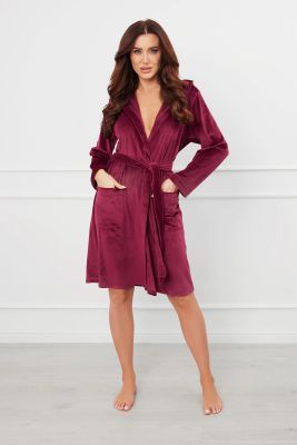 Szlafrok damski casual bez wzorów Italian Fashion ze sklepu: italianfashion w kategorii: Szlafroki damskie - zdjęcie WP-ITAL-FCTU3-R7J_AAF-KKS-AKAR-D-BO-03-1