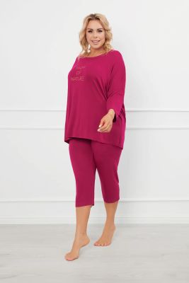 Piżama z napisami Italian Fashion ze sklepu: italianfashion w kategorii: Piżamy damskie - zdjęcie WP-ITAL-FCTU3-R7J_AAF-KPZ-NATU-33WI-03-1