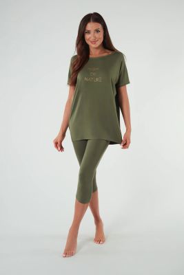 Piżama w nadruki GeeOne ze sklepu: italianfashion w kategorii: Piżamy damskie - zdjęcie WP-ITAL-FCTU3-R7J_AAF-KPZ-NATU-K3KH-03-1